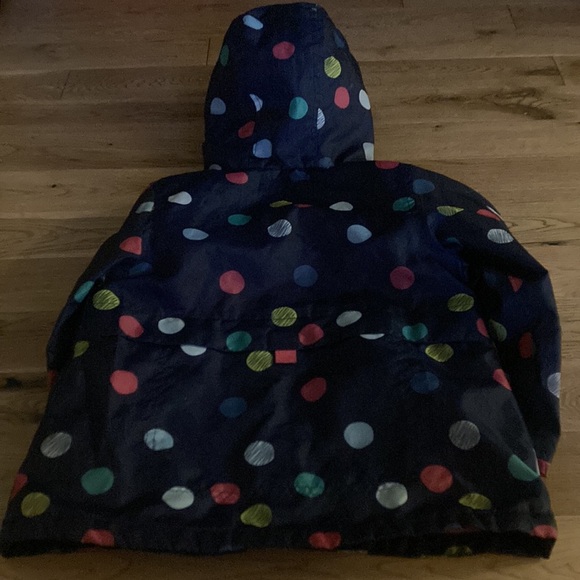 Sweet Millie navy with coloured circles rain jacket - Picture 2 of 4